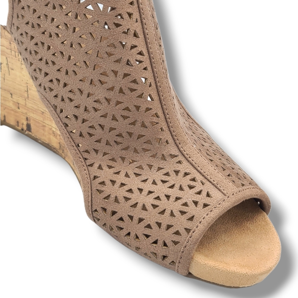 Life Stride Women's Tan Flex Soft System Hinx 2 Cut Out Wedge Sandals Size 10 - Picture 11 of 16
